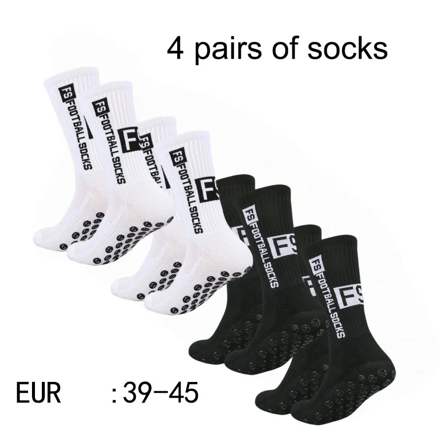 ⚽ CALCETINES DE FÚTBOL ANTIDESLIZANTES CON GRIP – PACK 4 PARES