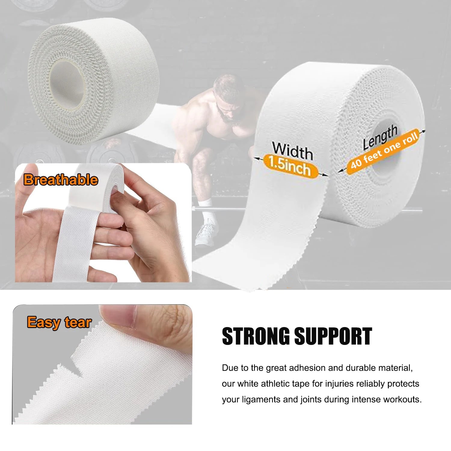 🩹 TAPE DEPORTIVO ADHESIVO 1,5” – PACK 1 / 6 UNIDADES